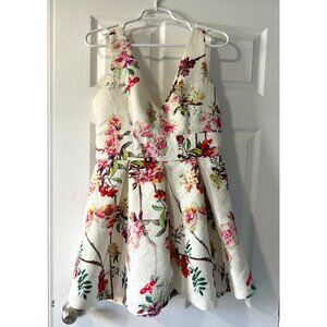 White Floral Mini Dress